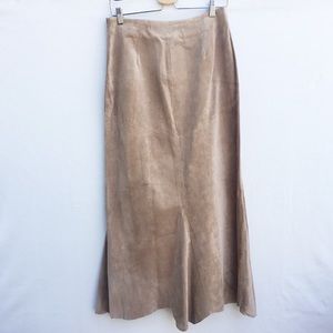 J.Jill camel colored leather/suede skirt.